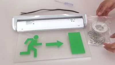 Installation of LE2912 Edge-Lit LED Exit Sign