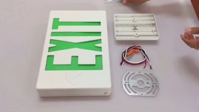 Installation of JEE2GWE UL Approved Green LED Exit Sign