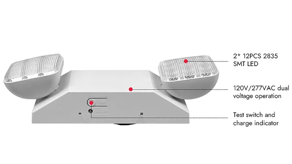 JLEU9 UL/cUL Twin Head LED Emergency Light