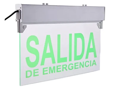 LE297 Edge-Lit LED Exit Sign with ABS/Acrylic Panel (5 Green LEDs)