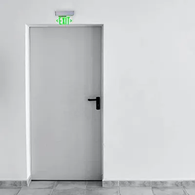 LE2912 Edge-Lit LED Exit Sign with ABS/Acrylic Panel (5 Green LEDs)