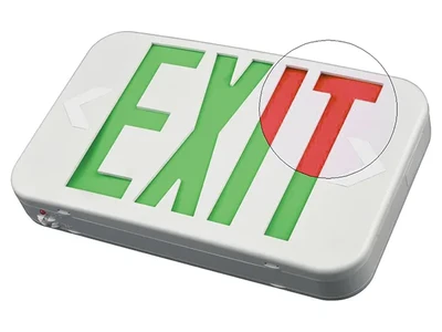 EZCXTEU2BCWEM Bi-Color Compact LED Exit Sign