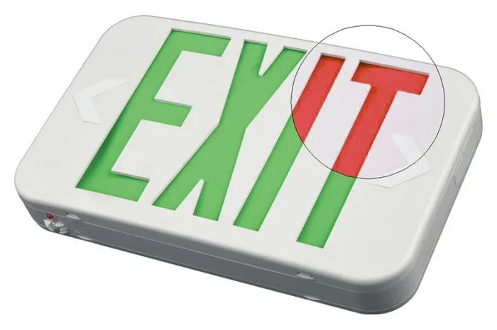 EZCXTEU2BCWEM Bi-Color Compact LED Exit Sign