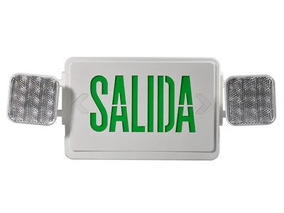 JLEC2GW-SA/JLEC2RW-SA Combo SALIDA Emergency Exit Sign with LED Heads